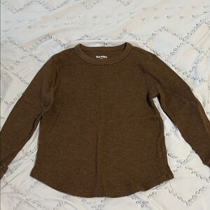 Old Navy Chocolate Brown Waffle Knit Top